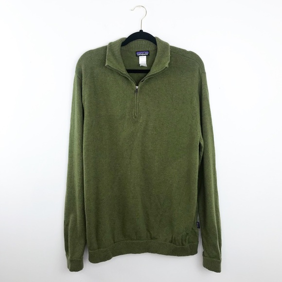 Patagonia Other - Patagonia quarter zip wool green sweater pullover